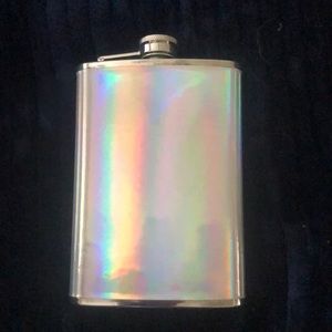 Metallic Silver Flask